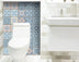 4" X 4" Baby Blue And Peach Mosaic Peel And Stick Removable Tiles - Minihomy