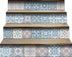 4" X 4" Baby Blue And Peach Mosaic Peel And Stick Removable Tiles - Minihomy