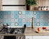 5" X 5" Sky Blue Mosaic Peel And Stick Removable Tiles - Minihomy