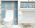 5" X 5" Sky Blue Mosaic Peel And Stick Removable Tiles - Minihomy