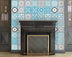 5" X 5" Sky Blue Mosaic Peel And Stick Removable Tiles - Minihomy