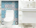 5" X 5" Sky Blue Mosaic Peel And Stick Removable Tiles - Minihomy