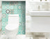 7" X 7" Aquamarine Mosaic Peel And Stick Removable Tiles - Minihomy