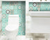 7" X 7" Aquamarine Mosaic Peel And Stick Removable Tiles - Minihomy