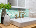 7" X 7" Aquamarine Mosaic Peel And Stick Removable Tiles - Minihomy