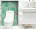 4" X 4" Green And White Mosaic Peel And Stick Removable Tiles - Minihomy