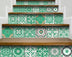 4" X 4" Green And White Mosaic Peel And Stick Removable Tiles - Minihomy