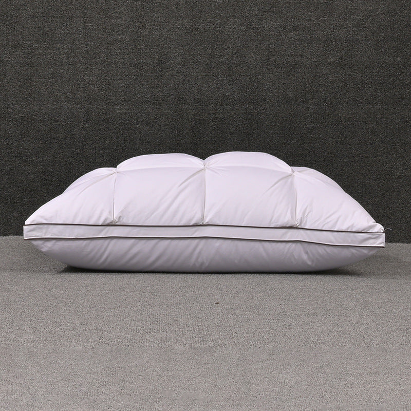 White Goose Down Cotton Single Household Sleep Aid Pillow