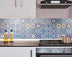 4" X 4" Blue Gray Yellow Pop Peel And Stick Removable Tiles - Minihomy