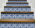 4" X 4" Wedgwood Blue And White Peel And Stick Removable Tiles - Minihomy