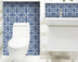 4" X 4" Wedgwood Blue And White Peel And Stick Removable Tiles - Minihomy