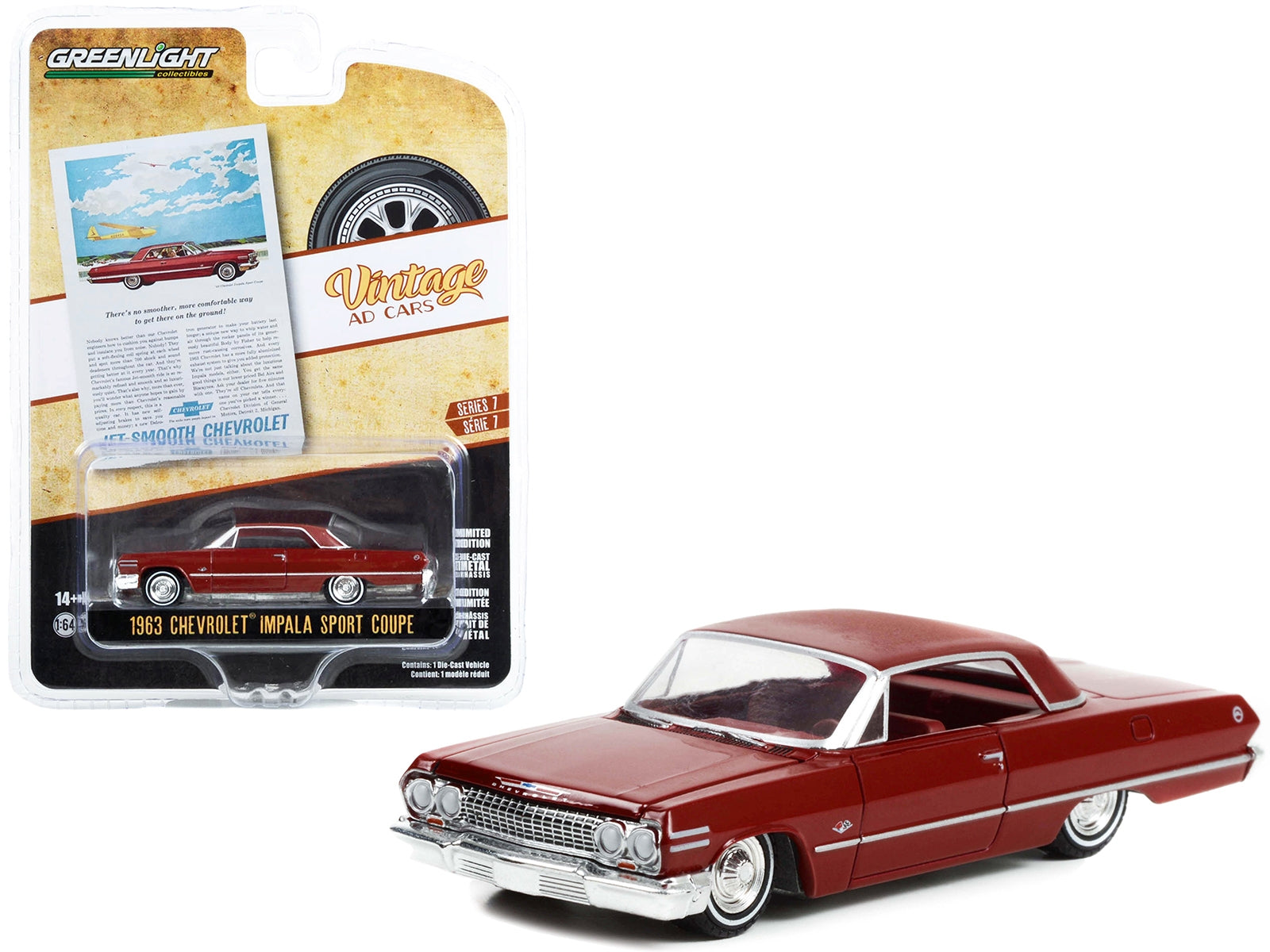 1963 Chevrolet Impala Sport Coupe Red with Red Interior - Minihomy