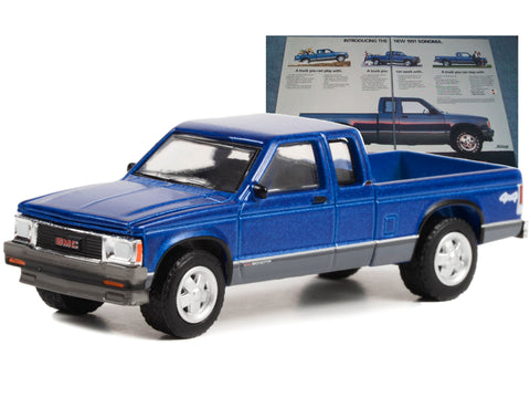 1991 GMC Sonoma Pickup Truck Blue Metallic and Gray 