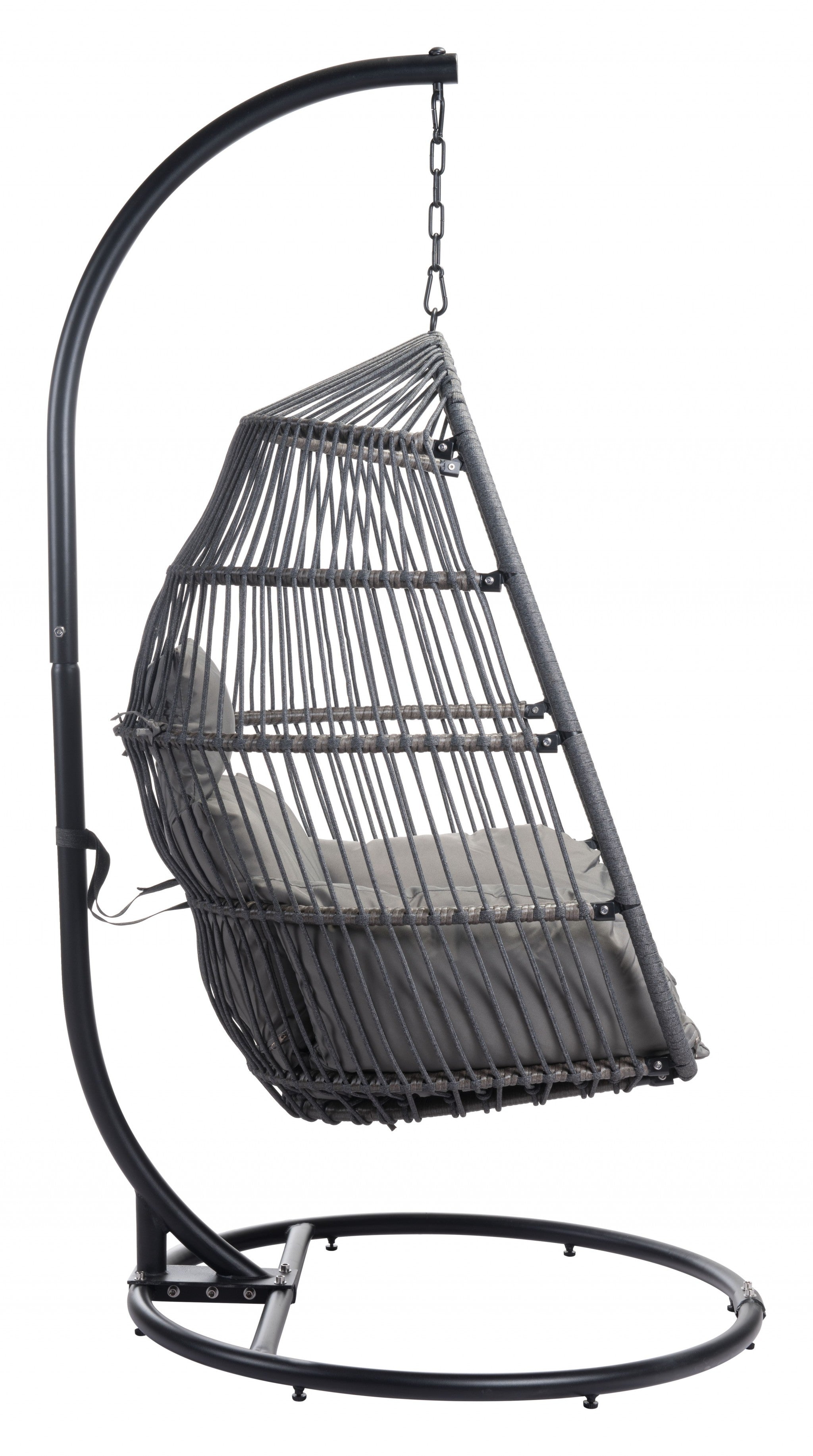 Basket Weave Gray Hanging Chair - Minihomy