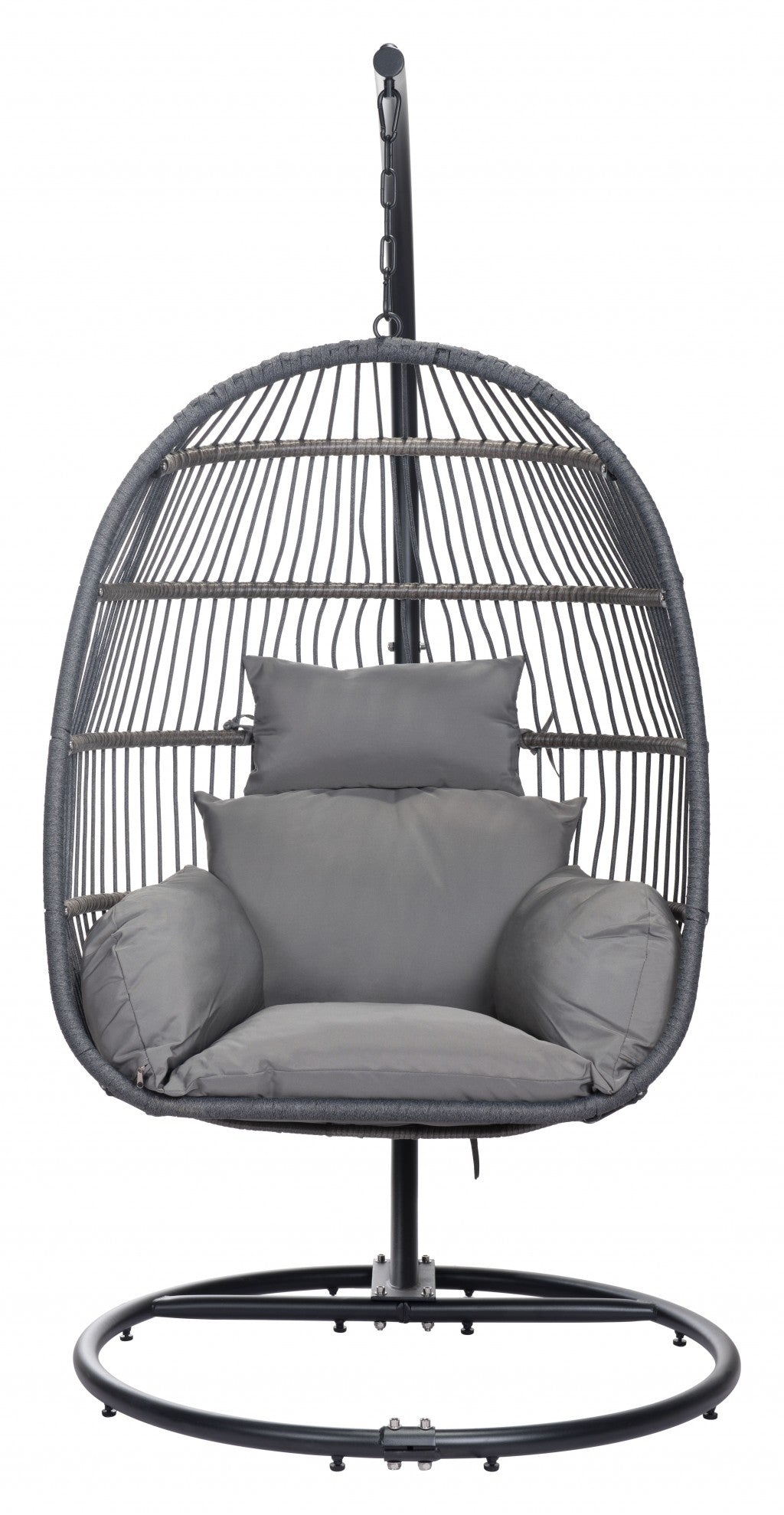 Basket Weave Gray Hanging Chair - Minihomy