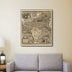 24" X 28" Vintage 1562 Map Of Early Americas Wall Art - Minihomy