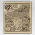 24" X 28" Vintage 1562 Map Of Early Americas Wall Art - Minihomy