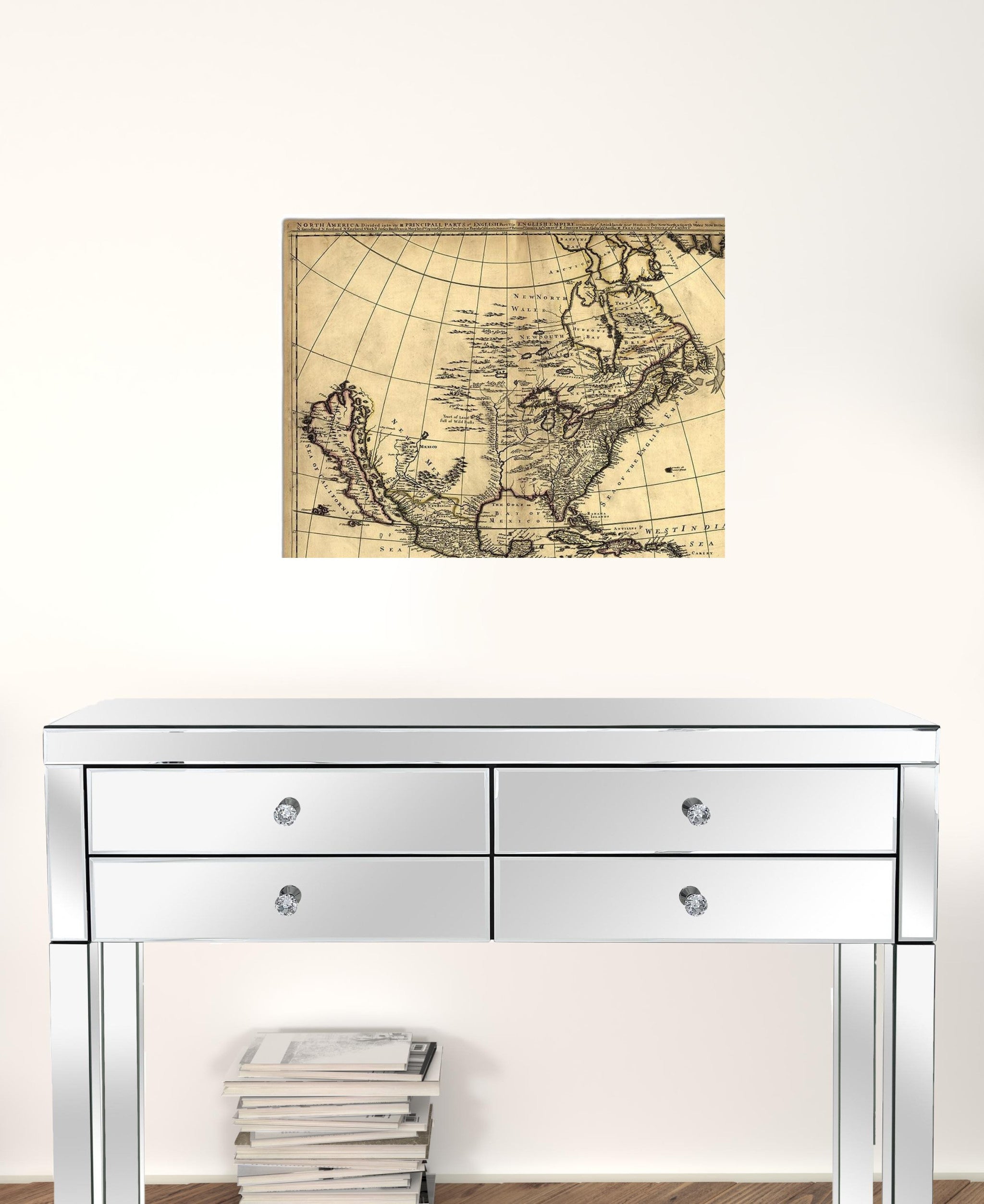 24" X 28" Map Of North America C1685 Vintage  Poster Wall Art - Minihomy