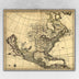 24" X 28" Map Of North America C1685 Vintage  Poster Wall Art - Minihomy