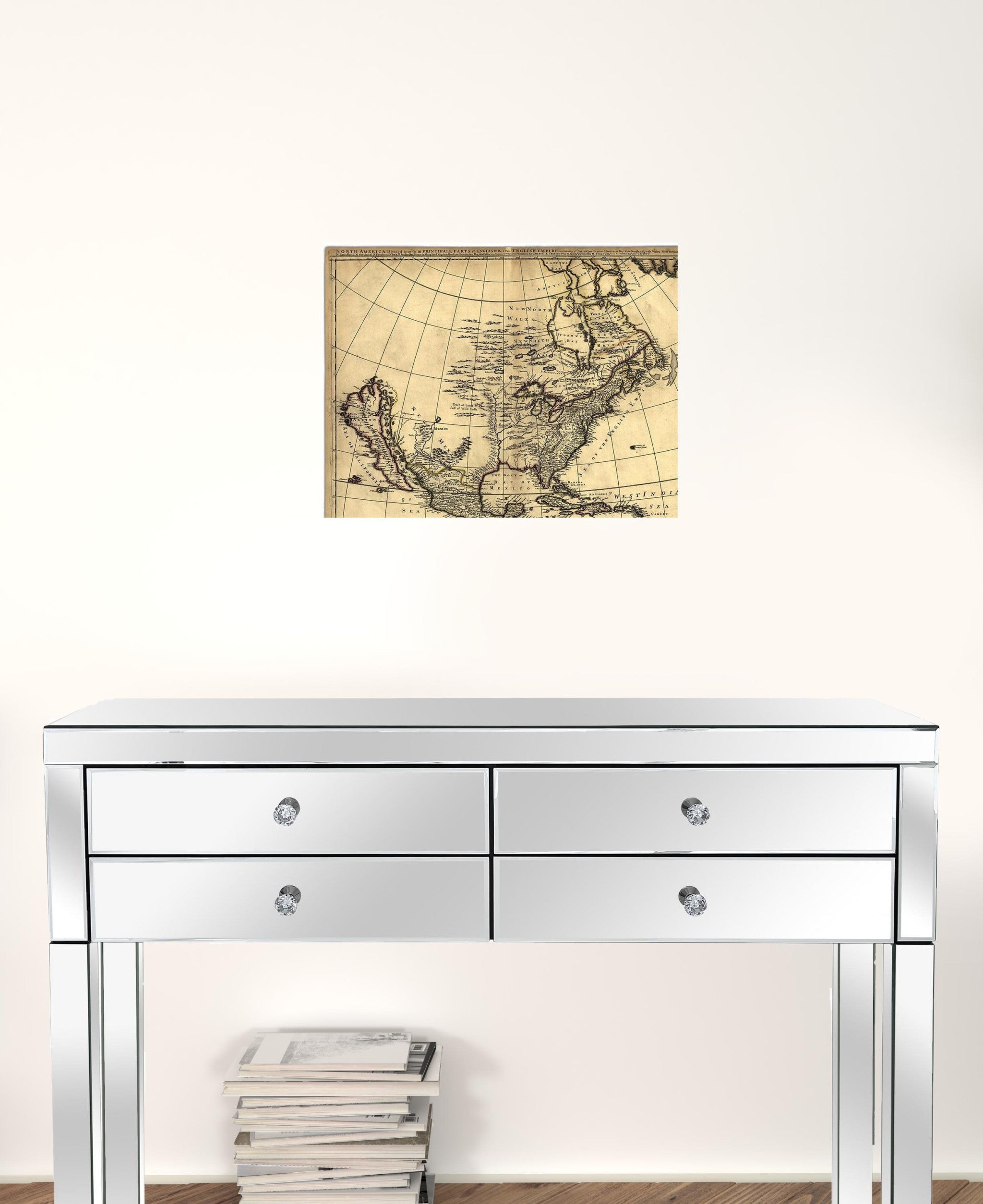 24" X 28" Map Of North America C1685 Vintage  Poster Wall Art - Minihomy