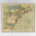 20" X 24" Vintage 1771  Map Of North America Wall Art - Minihomy