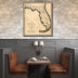 24" X 28" C1823 Early Map Of Florida  Vintage  Poster Wall Art - Minihomy