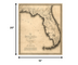 24" X 28" C1823 Early Map Of Florida  Vintage  Poster Wall Art - Minihomy