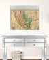 24" X 30" Vintage 1846 Map Of Mexico Wall Art - Minihomy