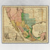 24" X 30" Vintage 1846 Map Of Mexico Wall Art - Minihomy