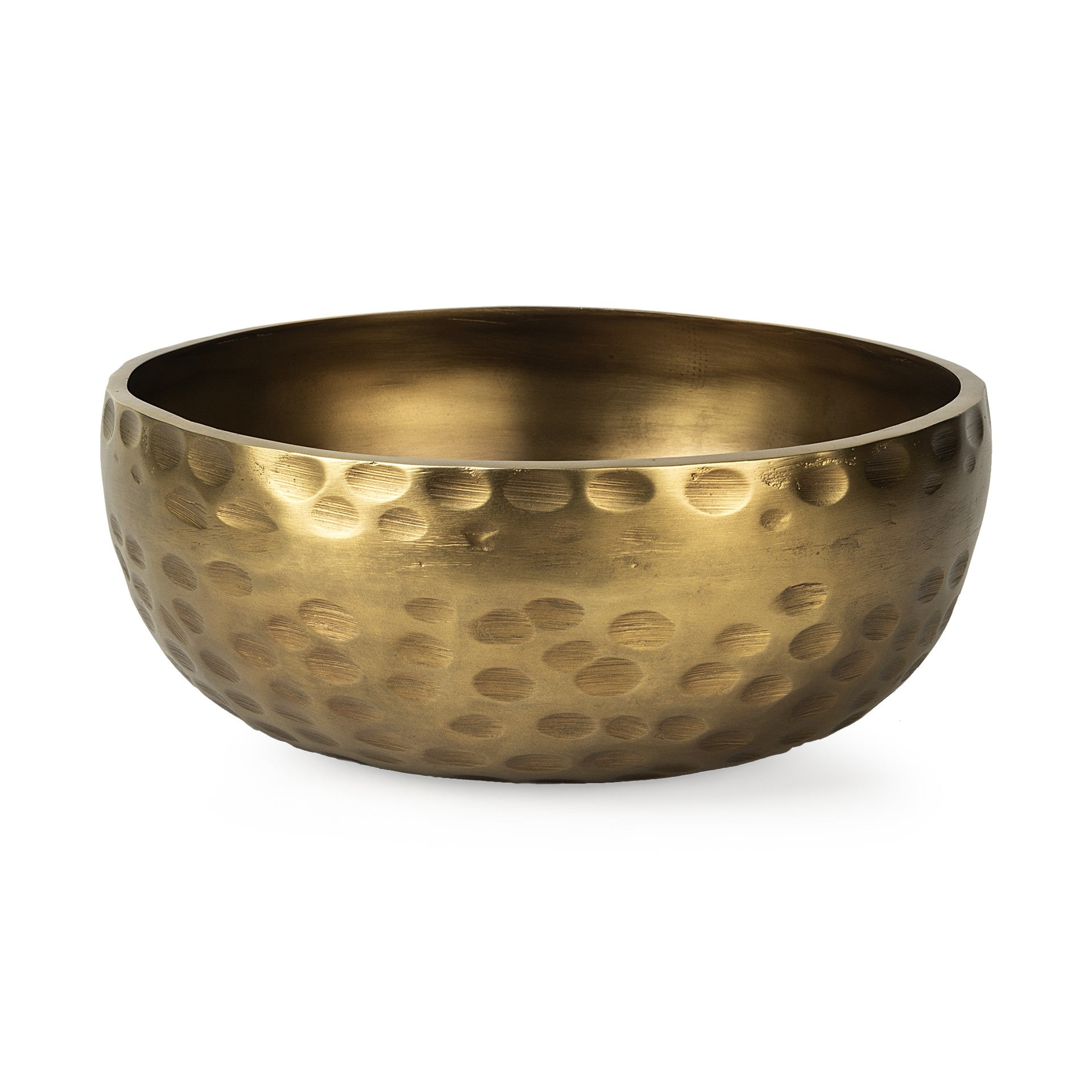 Antiqued Gold Hammered Artisan Low Bowl - Minihomy