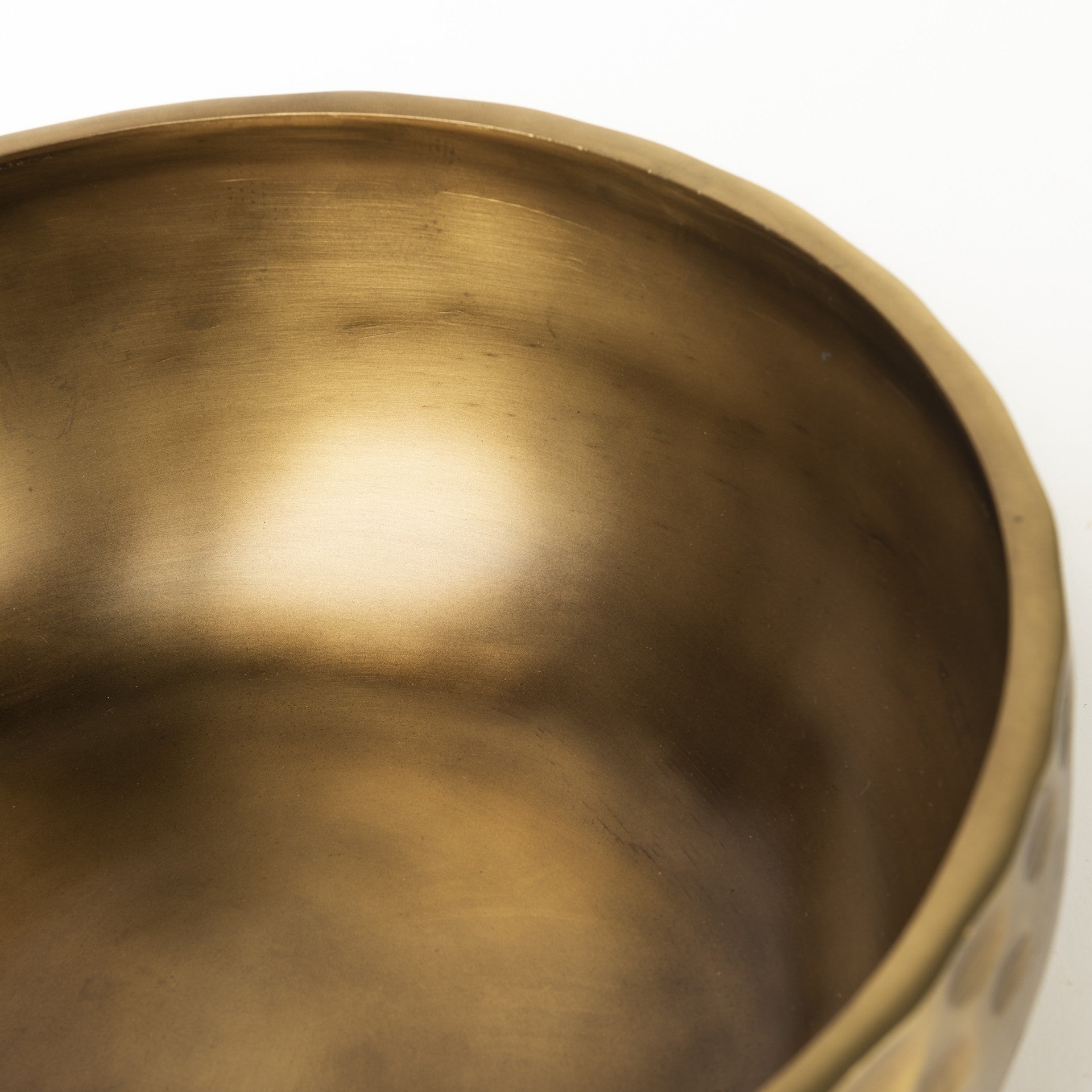 Antiqued Gold Hammered Artisan Low Bowl - Minihomy