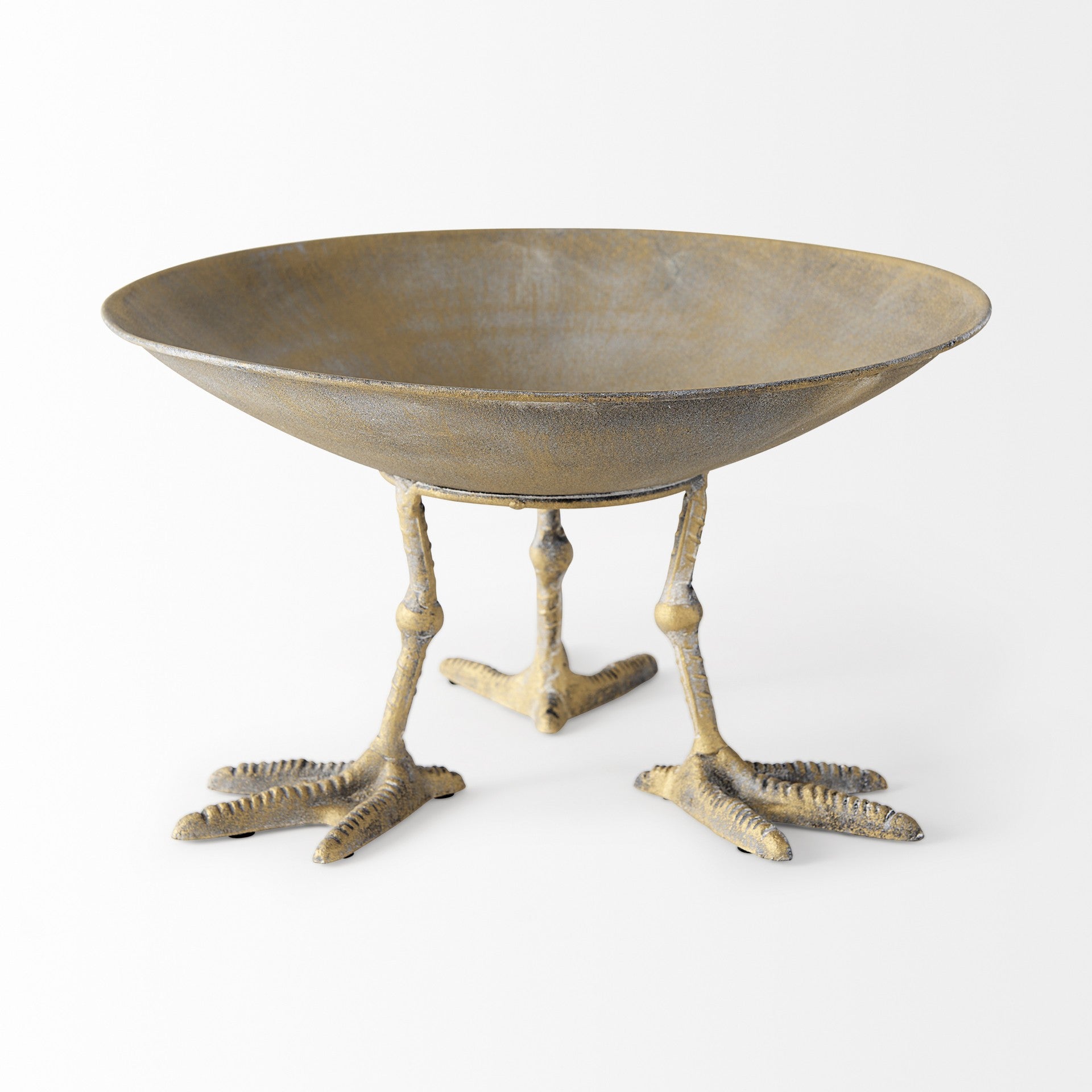 Antiqued Gold Webbed Feet Centerpiece Bowl - Minihomy