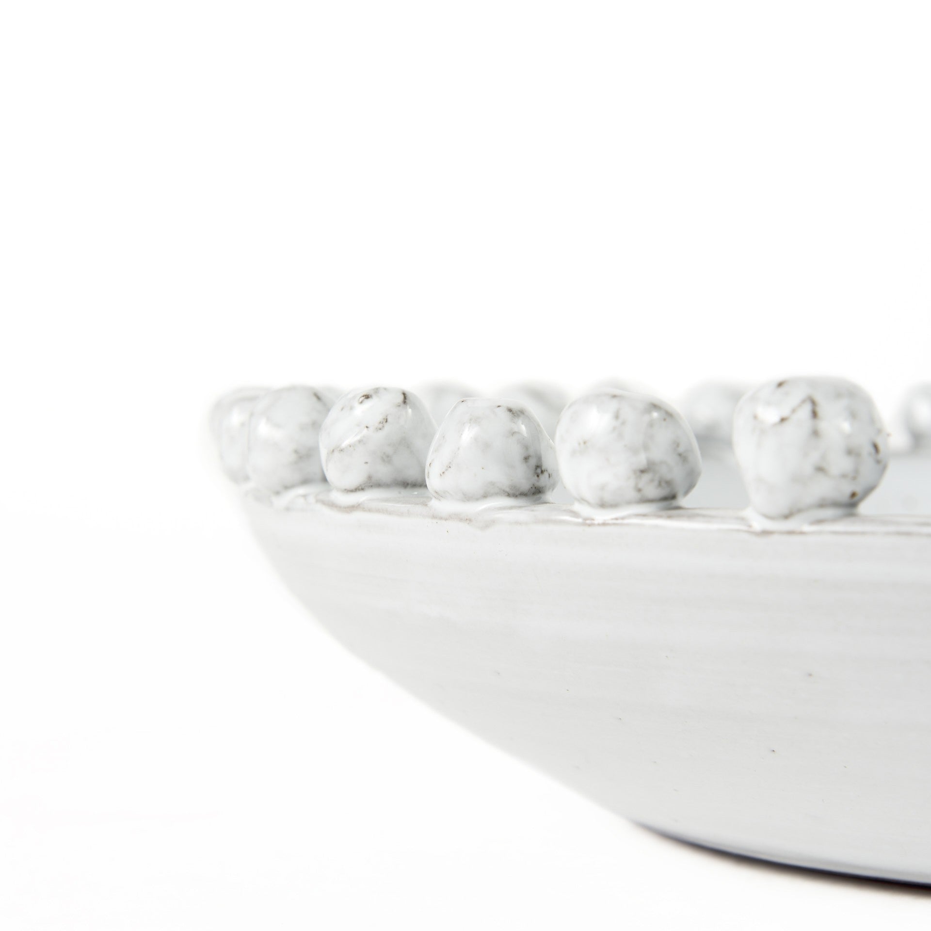 Off White Ceramic Centerpiece Bowl - Minihomy