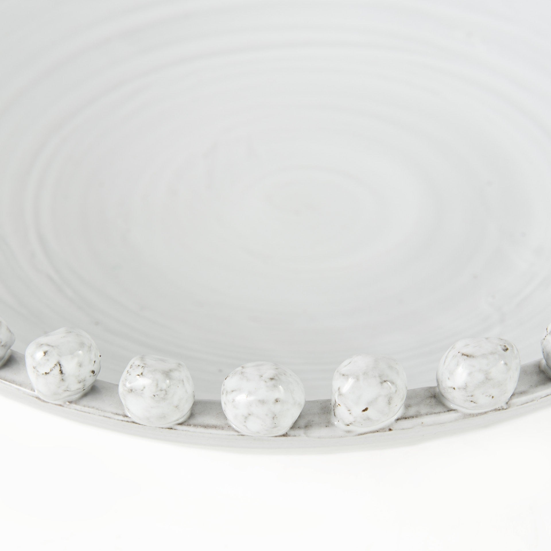 Off White Ceramic Centerpiece Bowl - Minihomy