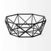 Black Geometric Metal Centerpiec Bowl - Minihomy