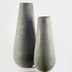 39" Rustic Gray And Gold Textured Ceramic Floor Vase - Minihomy