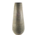 39" Rustic Gray And Gold Textured Ceramic Floor Vase - Minihomy