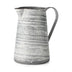 11" Metal Gray and White Cylinder Jug Vase - Minihomy