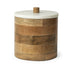 Brown Wooden Round Storage Box - Minihomy