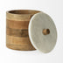 Brown Wooden Round Storage Box - Minihomy