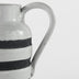 7" Rustic White And Blue Stripe Ceramic Jug - Minihomy