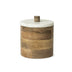 Petite Brown Wooden Round Storage Box - Minihomy