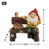 Garden Gnome and Squirrel on Welcome Bench - Minihomy