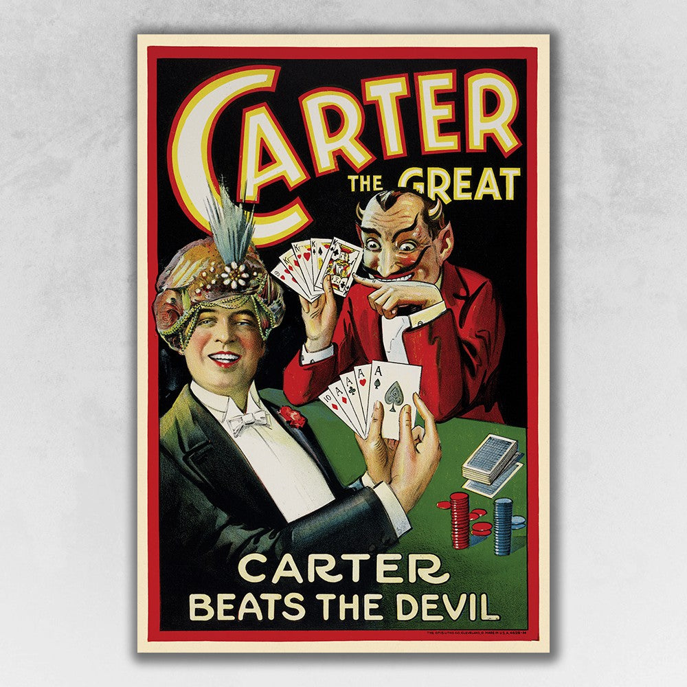 36" X 54" Vintage 1922 Carter Vintage Magic Poster Wall Art - Minihomy