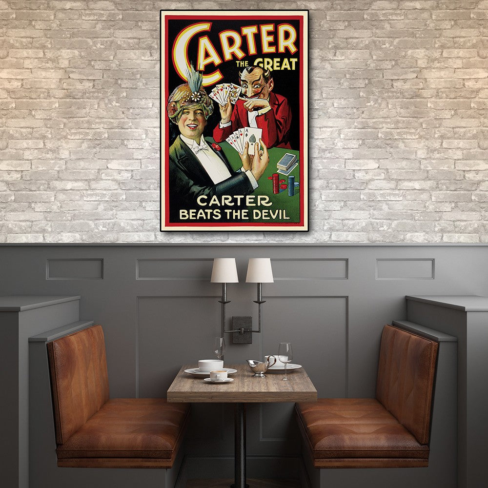 36" X 54" Vintage 1922 Carter Vintage Magic Poster Wall Art - Minihomy