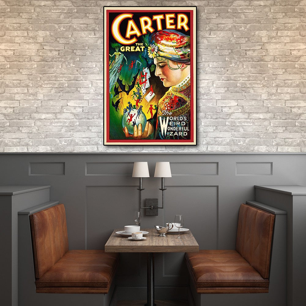 36" X 54" Vintage C1920S Carter Vintage Magic Poster Wall Art - Minihomy