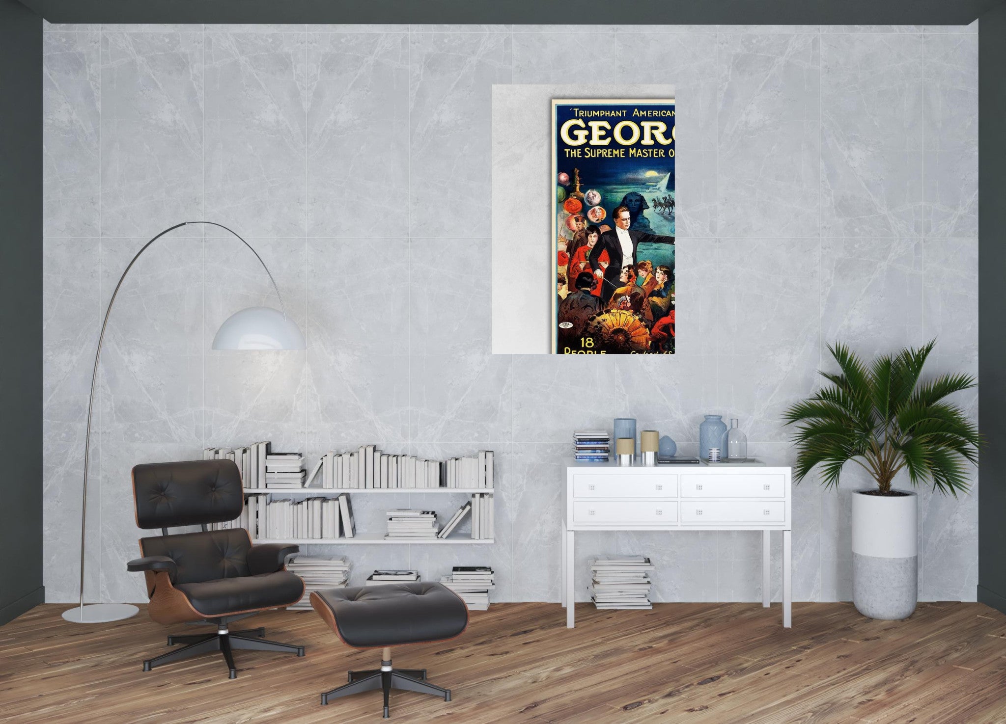 36" X 54" George The Supreme Master Vintage Magic Poster Wall Art - Minihomy