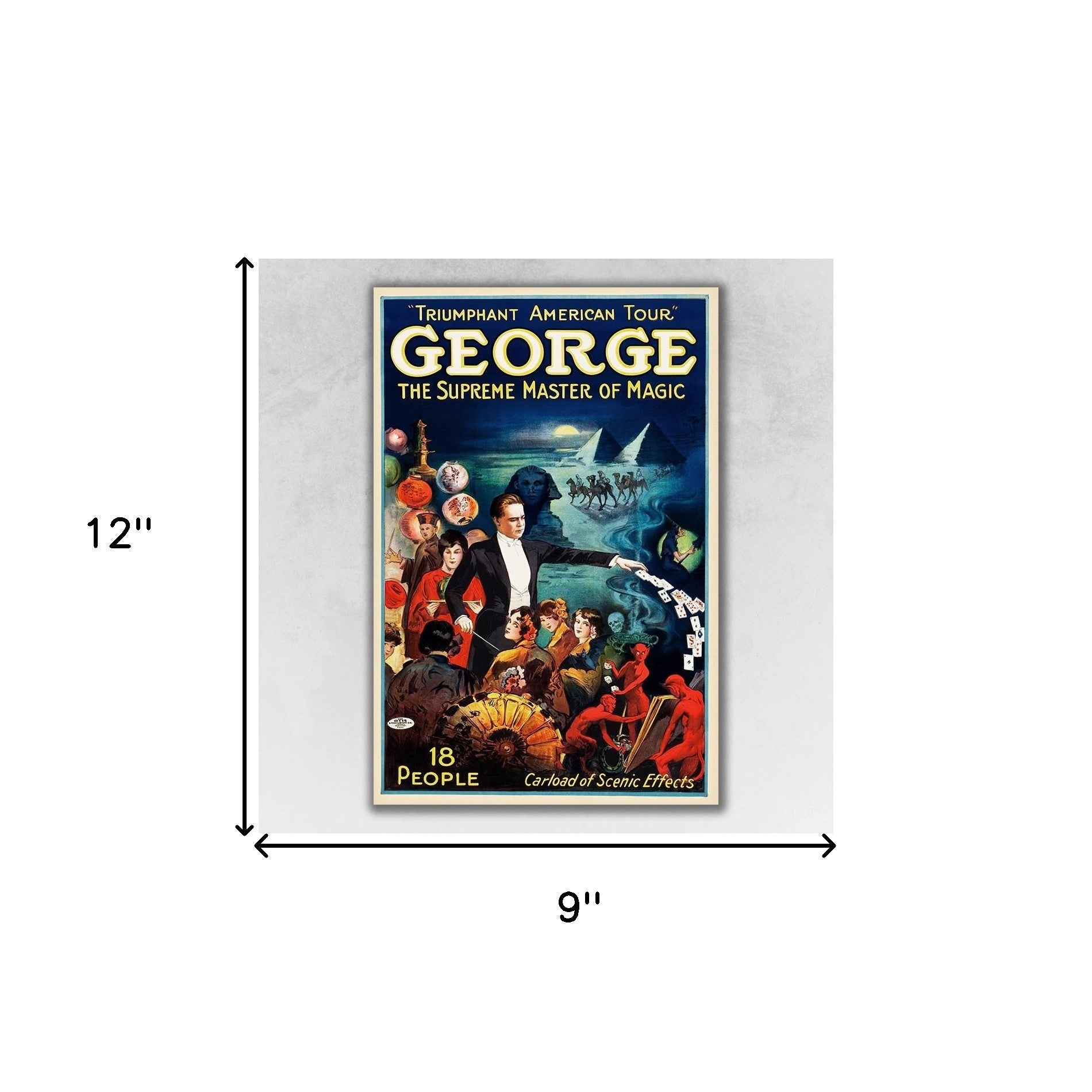 36" X 54" George The Supreme Master Vintage Magic Poster Wall Art - Minihomy