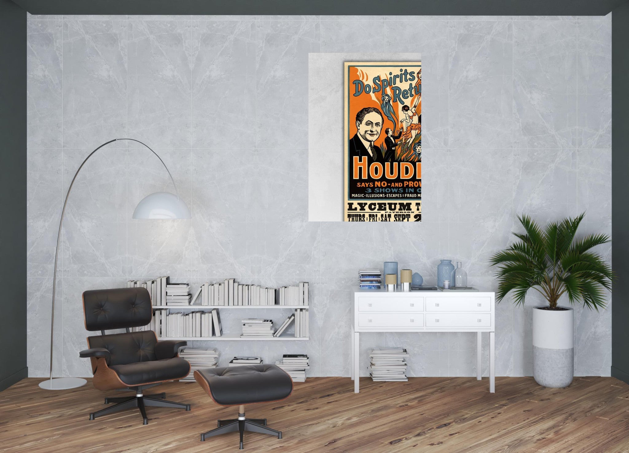 36" X 54" Houdini Spirits Vintage Magic Poster Wall Art - Minihomy