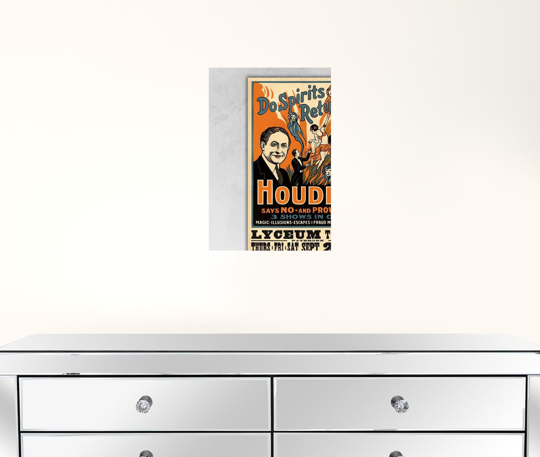 36" X 54" Houdini Spirits Vintage Magic Poster Wall Art - Minihomy